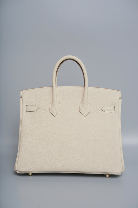 Hermes Birkin 25 in Craie Togo Ghw (Brand New)