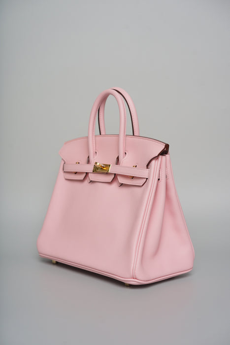 Hermes Birkin 25 in Sakura Swift Ghw (Brand New)