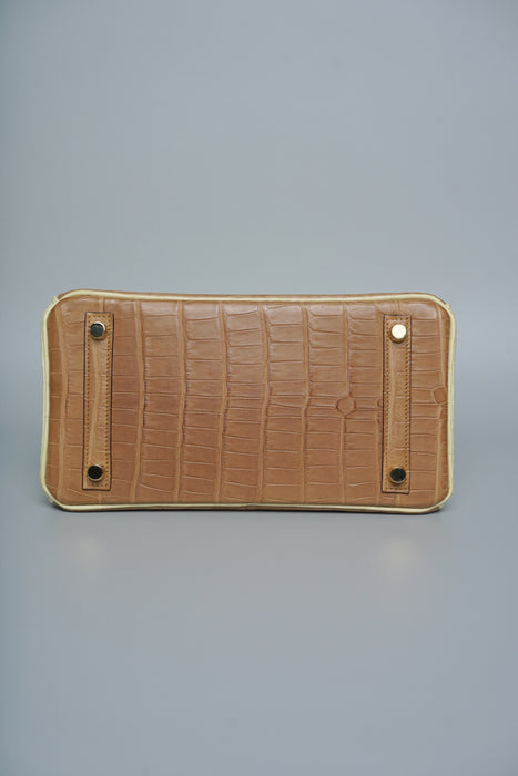Hermes Birkin 25 HSS in Vanilla Matte Alligator Bghw
