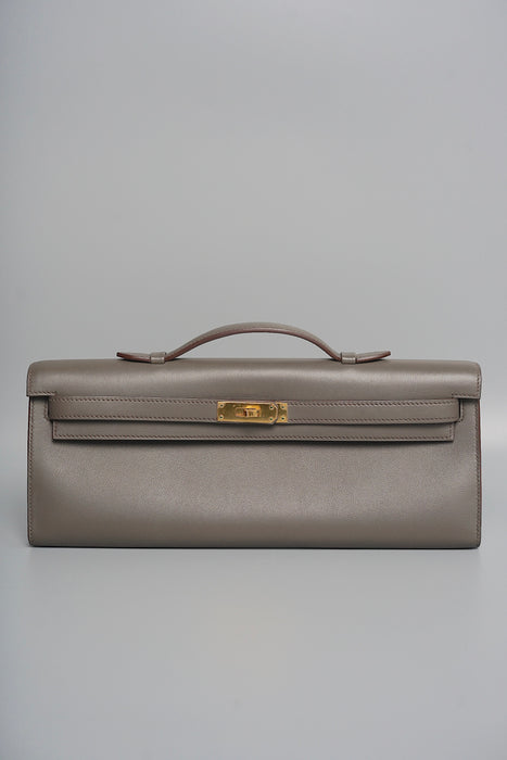 Hermes Kelly Cut in Etain Swift Ghw