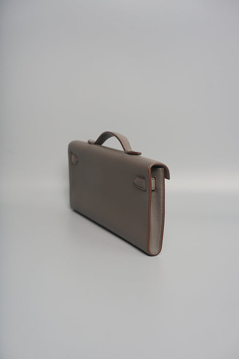 Hermes Kelly Cut in Etain Swift Ghw
