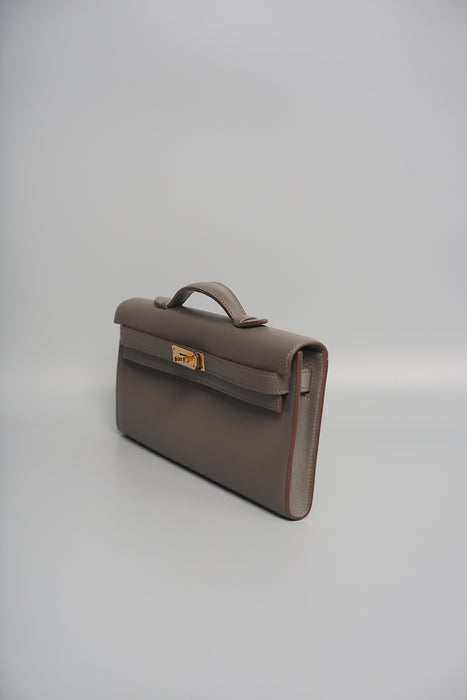 Hermes Kelly Cut in Etain Swift Ghw