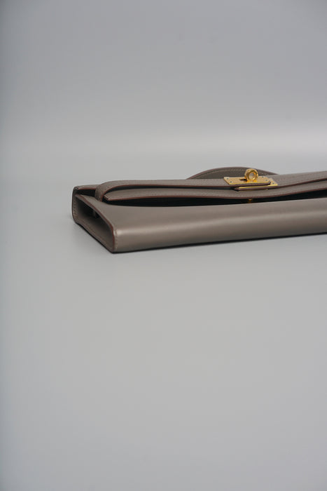 Hermes Kelly Cut in Etain Swift Ghw