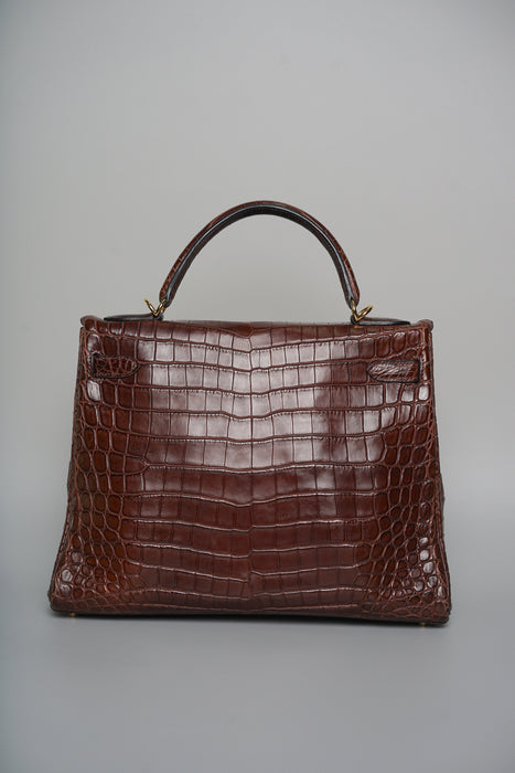Hermes Kelly 32 Havana Matte Niloticus Ghw