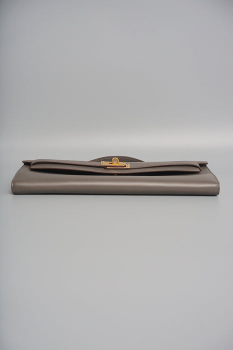 Hermes Kelly Cut in Etain Swift Ghw
