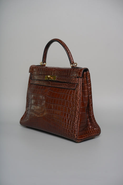 Hermes Kelly 32 Havana Matte Niloticus Ghw