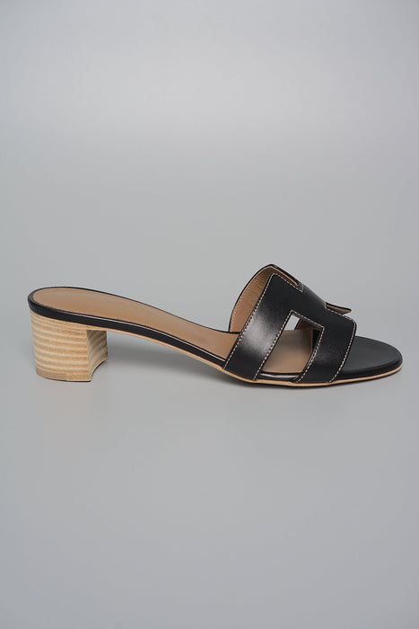 Hermes Oasis Sandals in Black Size 34.5 (Brand New)