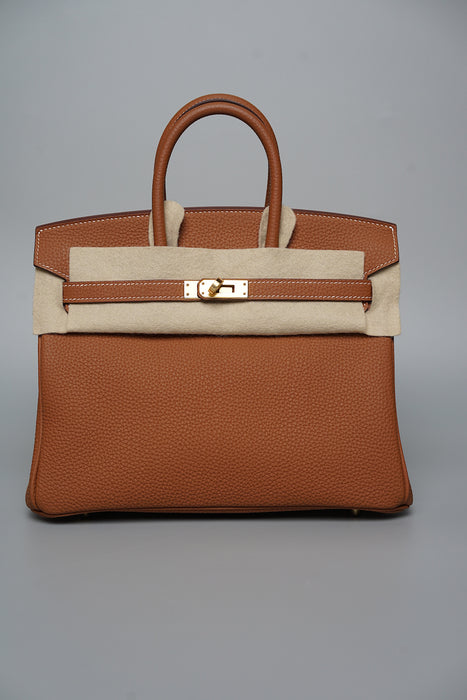 Hermes Birkin 25 in Gold Togo Ghw
