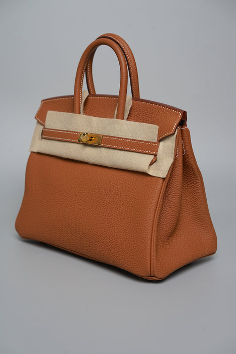Hermes Birkin 25 in Gold Togo Ghw