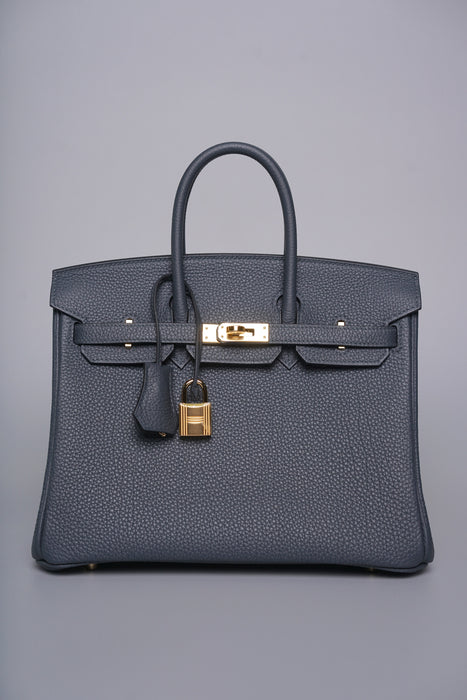 Hermes Birkin 25 in Gris Misty Togo Ghw (Brand New)