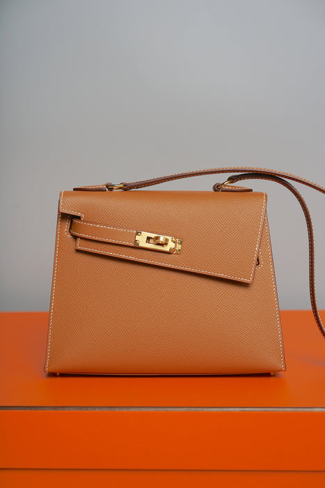 Hermes Kelly Desordre in Gold Epsom Ghw