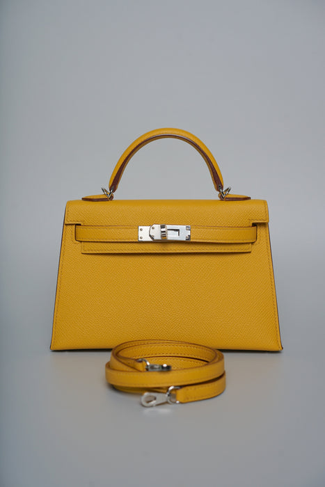 Hermes Kelly 20 in Jaune Ambre Epsom Phw (Brand New)