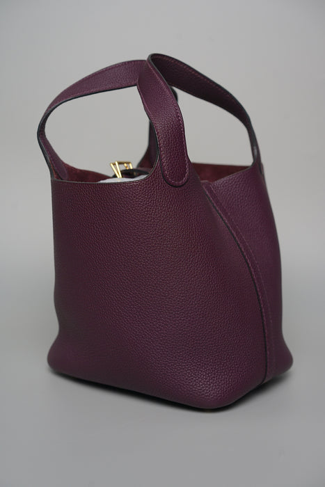 Hermes Picotin 18 in Cassis Maurice Ghw