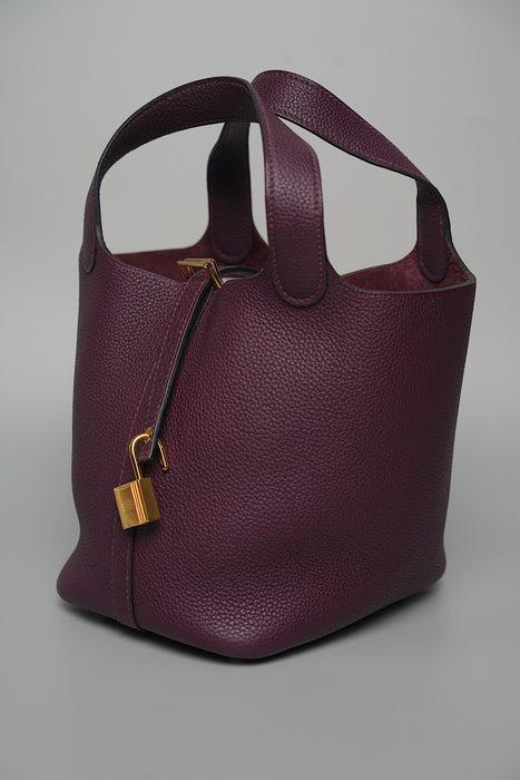 Hermes Picotin 18 in Cassis Maurice Ghw