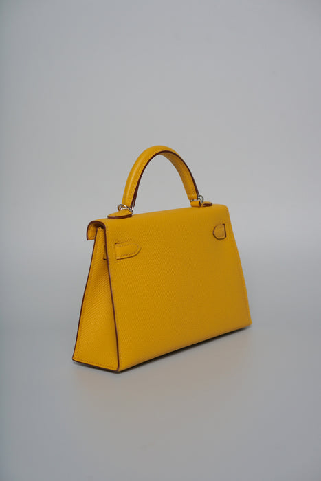 Hermes Kelly 20 in Jaune Ambre Epsom Phw (Brand New)