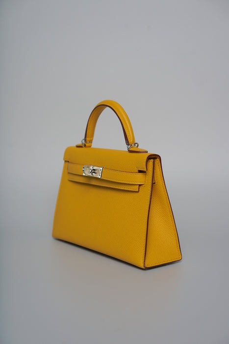 Hermes Kelly 20 in Jaune Ambre Epsom Phw (Brand New)