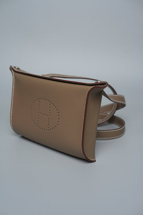 Hermes Videopouches in Etoupe Epsom Phw (Brand New)