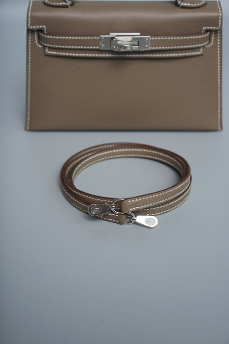 Hermes Kelly 20 in Etoupe Epsom Phw (Brand New)