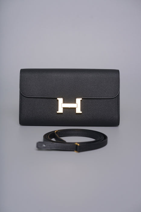 Hermes Constance To Go in Noir Epsom Ghw (Brand New)