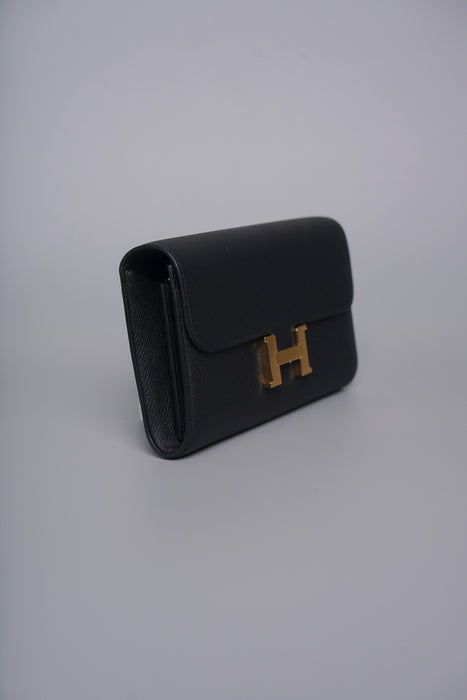 Hermes Constance To Go in Noir Epsom Ghw (Brand New)