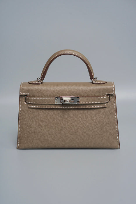 Hermes Kelly 20 in Etoupe Epsom Phw (Brand New)