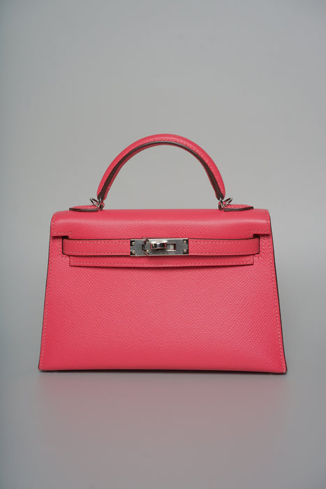 Hermes Kelly 20 in Rose Azalea Epsom Phw
