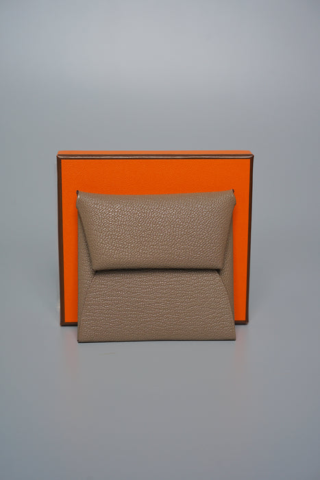 Hermes Bastia Coin Purse in Etoupe (Brand New)