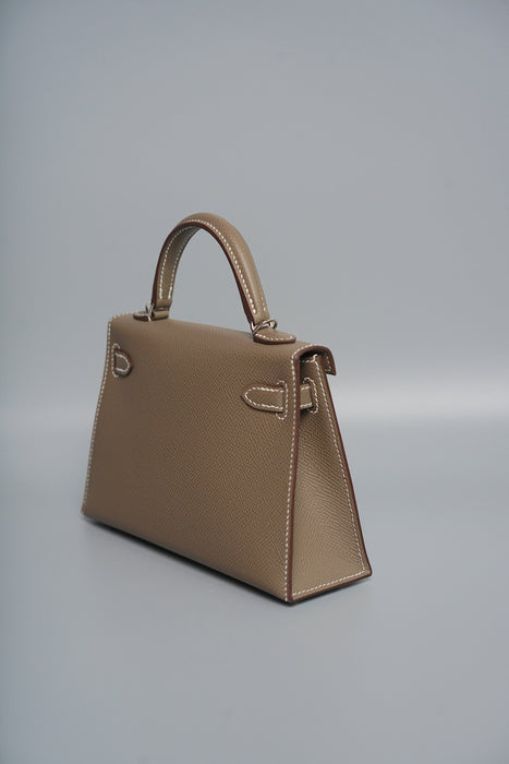 Hermes Kelly 20 in Etoupe Epsom Phw (Brand New)