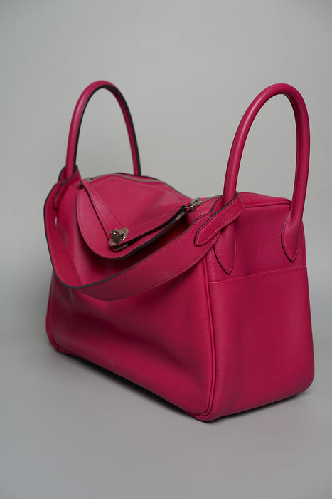Hermes Lindy 30 in Rose Pourpre Phw