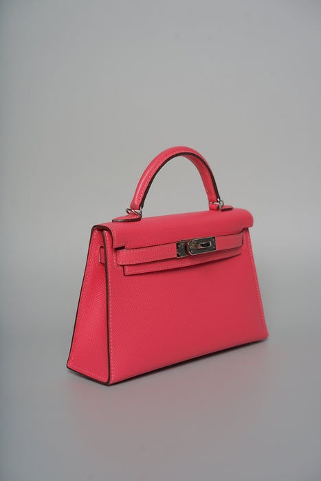 Hermes Kelly 20 in Rose Azalea Epsom Phw