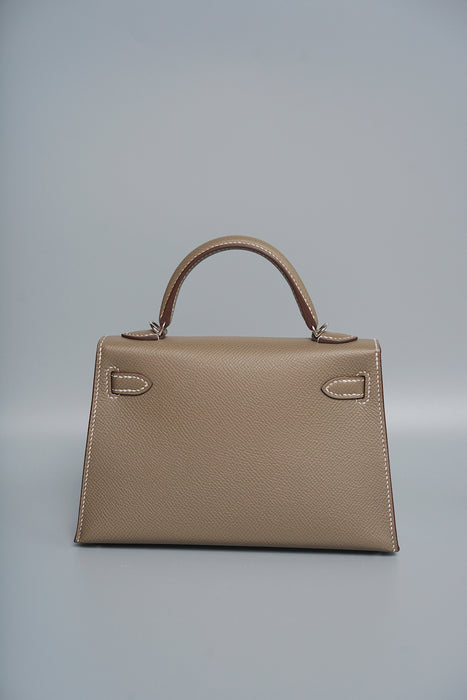 Hermes Kelly 20 in Etoupe Epsom Phw (Brand New)