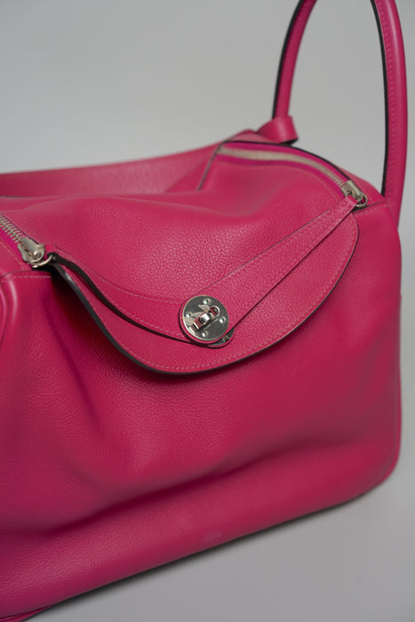 Hermes Lindy 30 in Rose Pourpre Phw