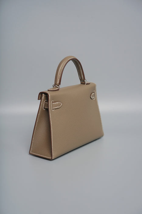 Hermes Kelly 20 in Etoupe Epsom Phw (Brand New)