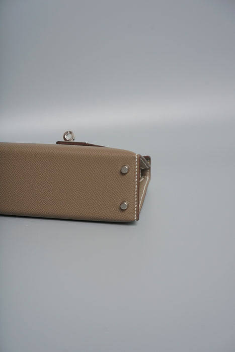 Hermes Kelly 20 in Etoupe Epsom Phw (Brand New)