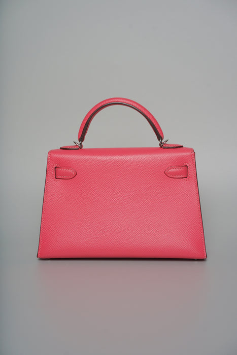 Hermes Kelly 20 in Rose Azalea Epsom Phw