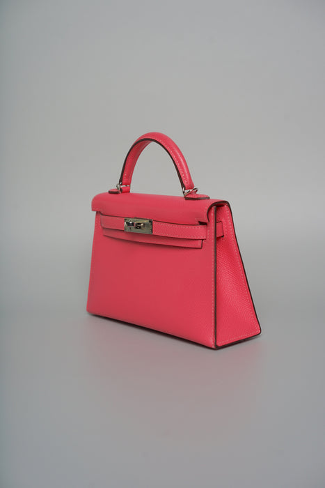 Hermes Kelly 20 in Rose Azalea Epsom Phw