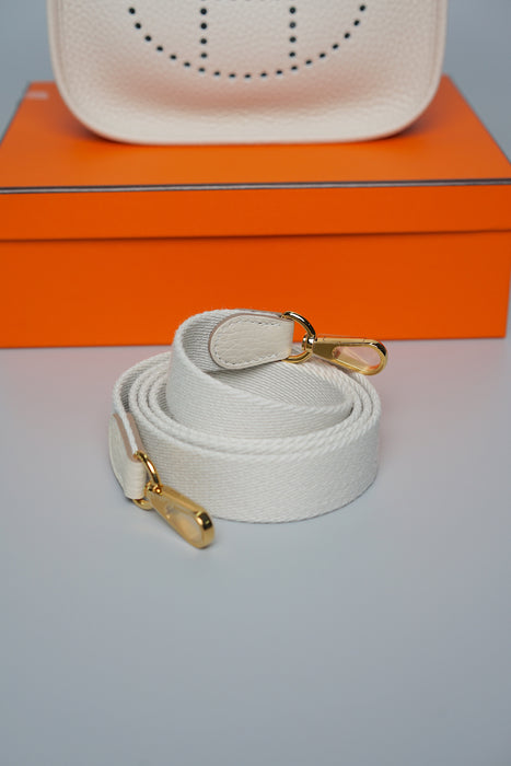 Hermes Mini Evelyne in Craie Ghw (Brand New)