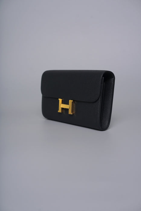 Hermes Constance To Go in Noir Epsom Ghw (Brand New)