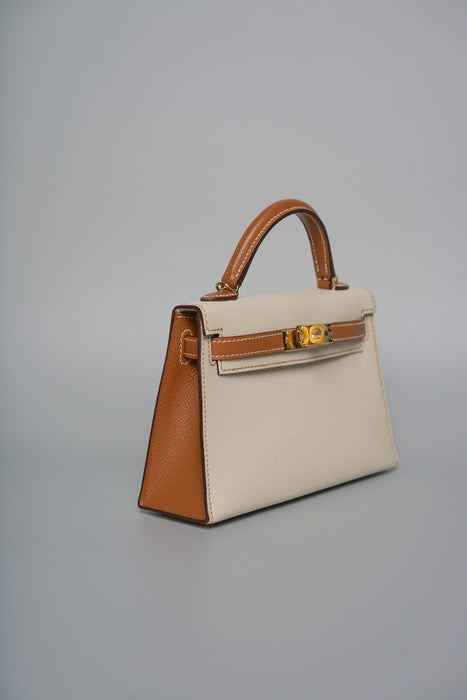 Hermes Kelly 20 HSS in Craie/ Gold Epsom Ghw