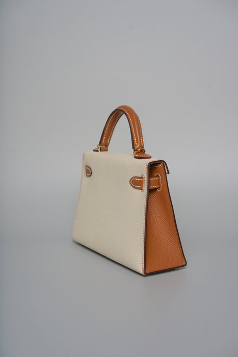 Hermes Kelly 20 HSS in Craie/ Gold Epsom Ghw