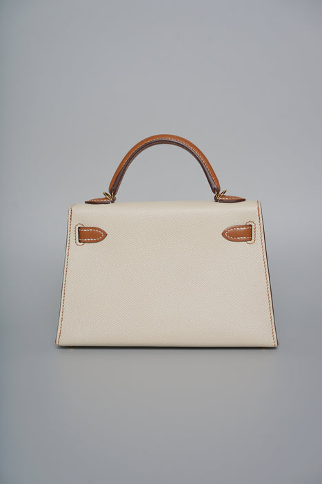 Hermes Kelly 20 HSS in Craie/ Gold Epsom Ghw