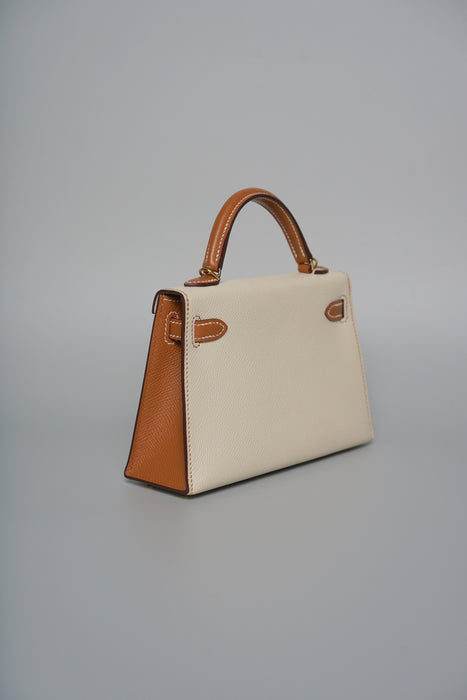 Hermes Kelly 20 HSS in Craie/ Gold Epsom Ghw
