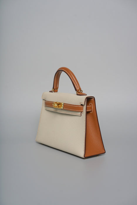 Hermes Kelly 20 HSS in Craie/ Gold Epsom Ghw