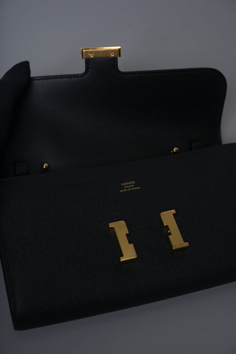 Hermes Constance To Go in Noir Epsom Ghw (Brand New)
