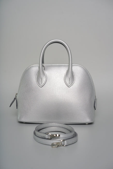 Hermes Mini Bolide in Argente Chevre Phw