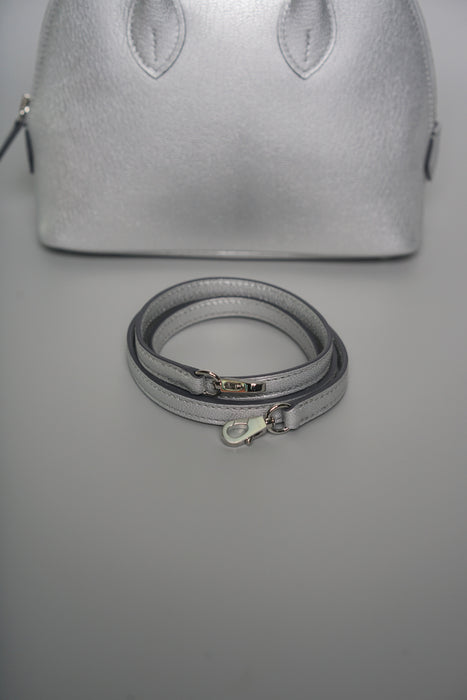 Hermes Mini Bolide in Argente Chevre Phw