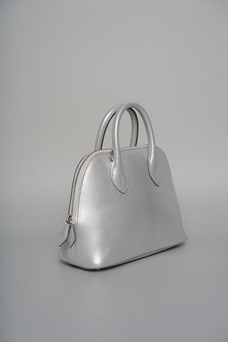 Hermes Mini Bolide in Argente Chevre Phw