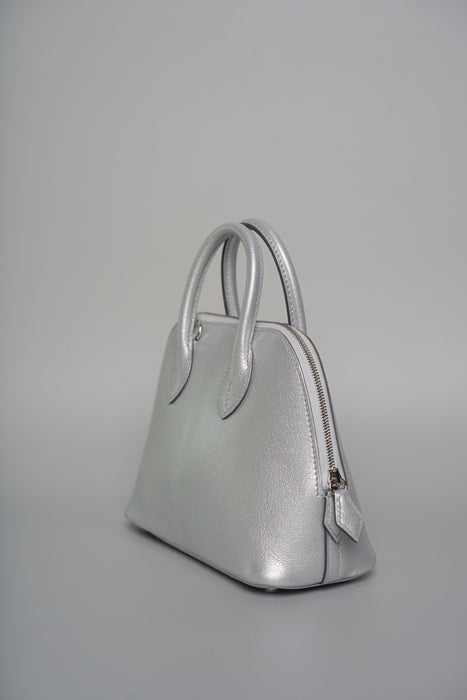 Hermes Mini Bolide in Argente Chevre Phw