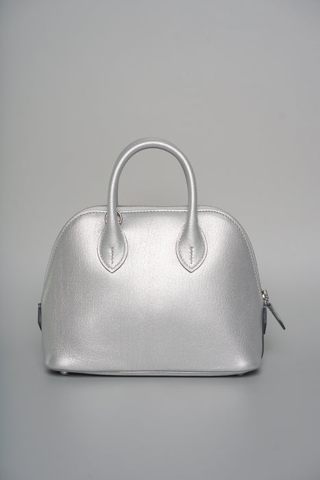 Hermes Mini Bolide in Argente Chevre Phw