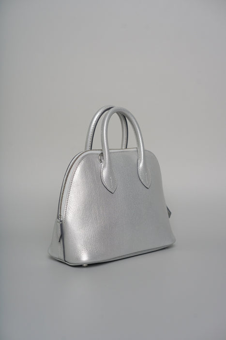 Hermes Mini Bolide in Argente Chevre Phw